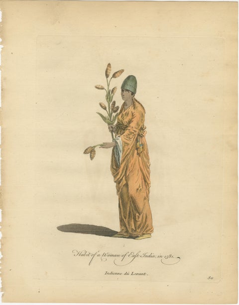 Antique Costume Prints, East Indies Figures & Tribal Dress, 1749, view 4