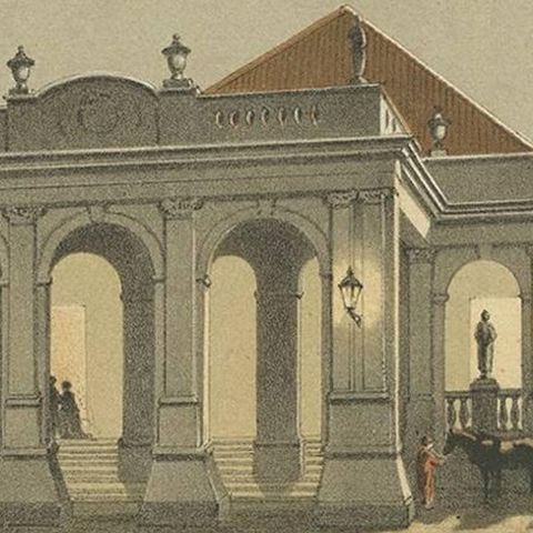 Antique Print of a Residence in Batavia by M.T.H. Perelaer, 1888, close-up 2