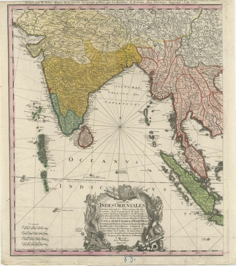 1748 Homann Heirs Double Map of the East Indies and Southeast Asia, view 3