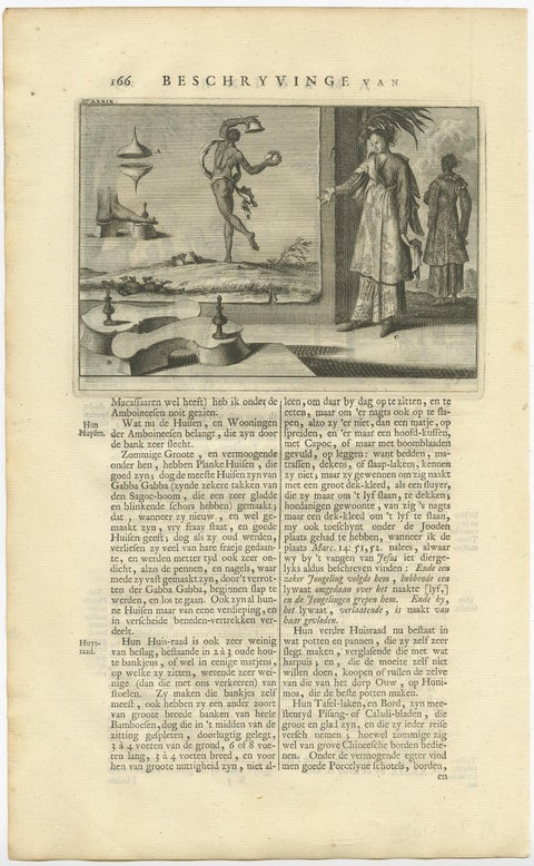 Antique Print of Music Instruments from Ambon by Valentijn '1726', view 3
