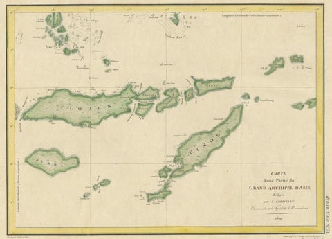 Antique Map of Flores, Timor and the Sunda Islands, French, c.1790, close-up 2