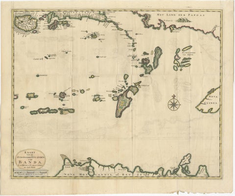 Old Antique Map of the Banda Islands (Southeast), Indonesia & Northern Australia, view 2