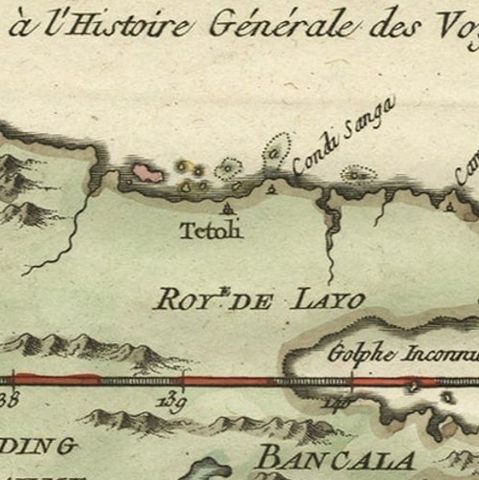 Antique Map of Celebes 'Sulawesi', Island in Indonesia, c.1750, close-up 1