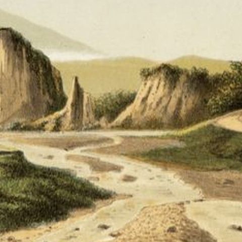 Antique Print of Ngarai Sianok in the the Dutch East Indies, Now Indonesia, 1888, close-up 1