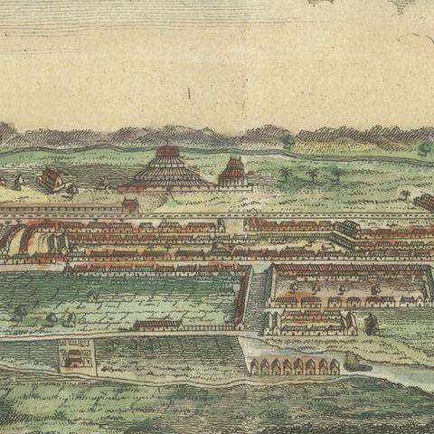 Antique Print with a View of Aceh, Sumatra in Indonesia, close-up 5
