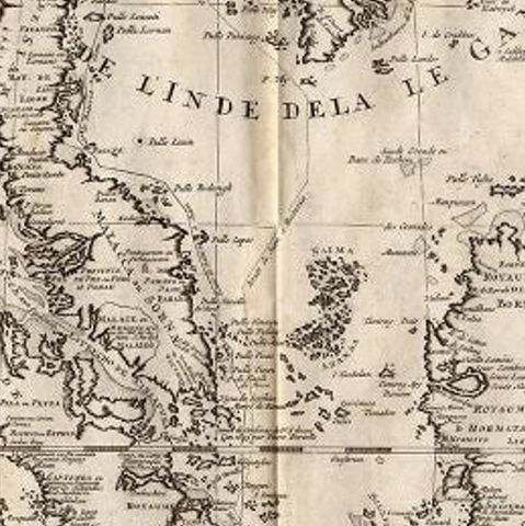 Antique Map of Southeast Asia by Chatelain, c.1732, close-up 2