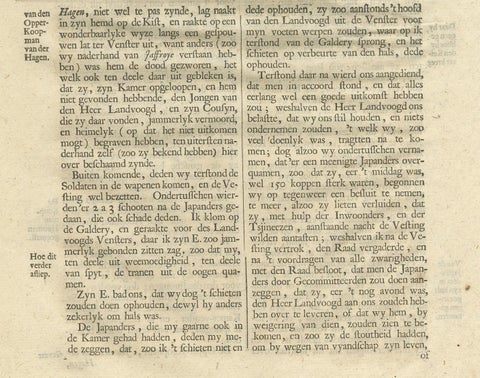 Antique Print of the Kidnapped Governor by Valentijn, 1726, view 4