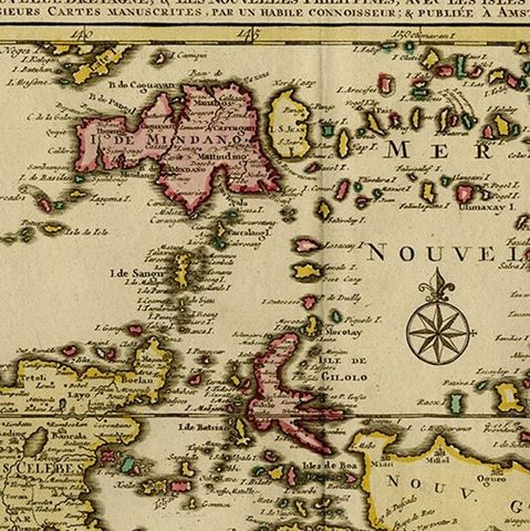 Old Map of Indonesian Islands Borneo, Celebes, New Guinea & New Britain, 1792, close-up 3