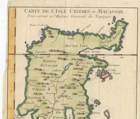 Antique Map of Celebes 'Sulawesi, Indonesia' by Bellin, ciarca 1755, view 3