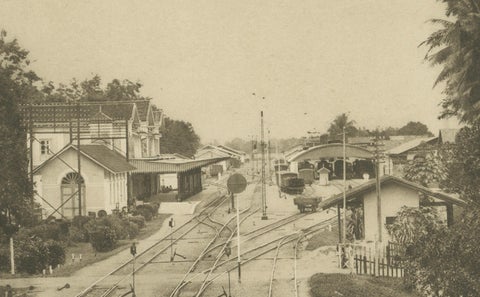 Railway Station Medan, Sumatra, C J Kleingrothe, Dutch East Indies c1910, close-up 2