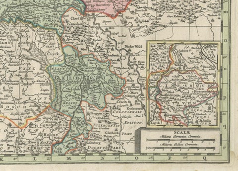 Dutch Republic & East Indies, Belgium Foederatum Map by Seutter, 18th Century, close-up 5