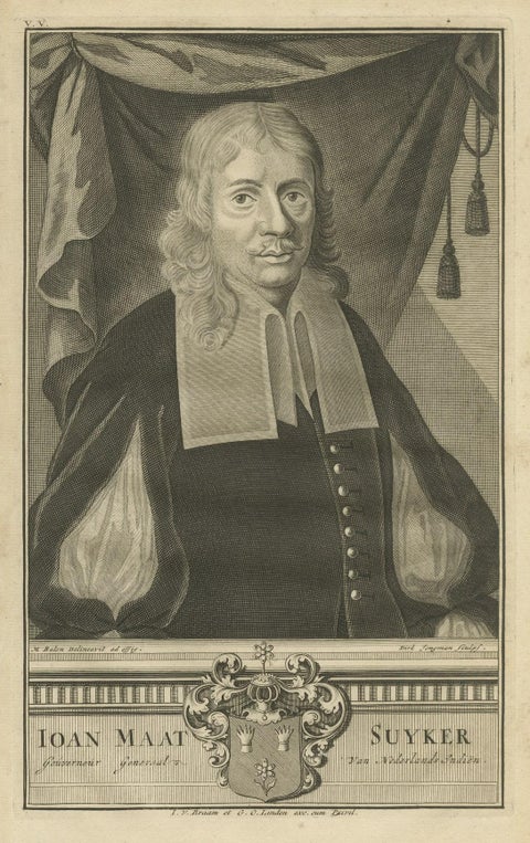 Portrait of Ioan Maat Suyker: Governor-General of the Dutch East Indies, 1724, close-up 4