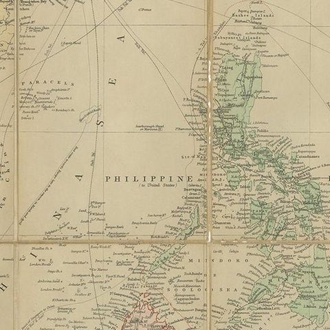 Antique Map of the Asiatic Archipelago by E. Stanford, circa 1910, close-up 1