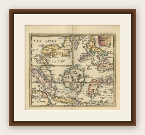 1692 Jacq. Peeters Map: East Indies, Indonesia, Japan, Philippines and Singapore, shown framed