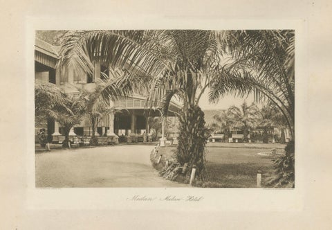 Medan Hotel, Antique Photogravure of Colonial Indonesia, c.1900, close-up 5