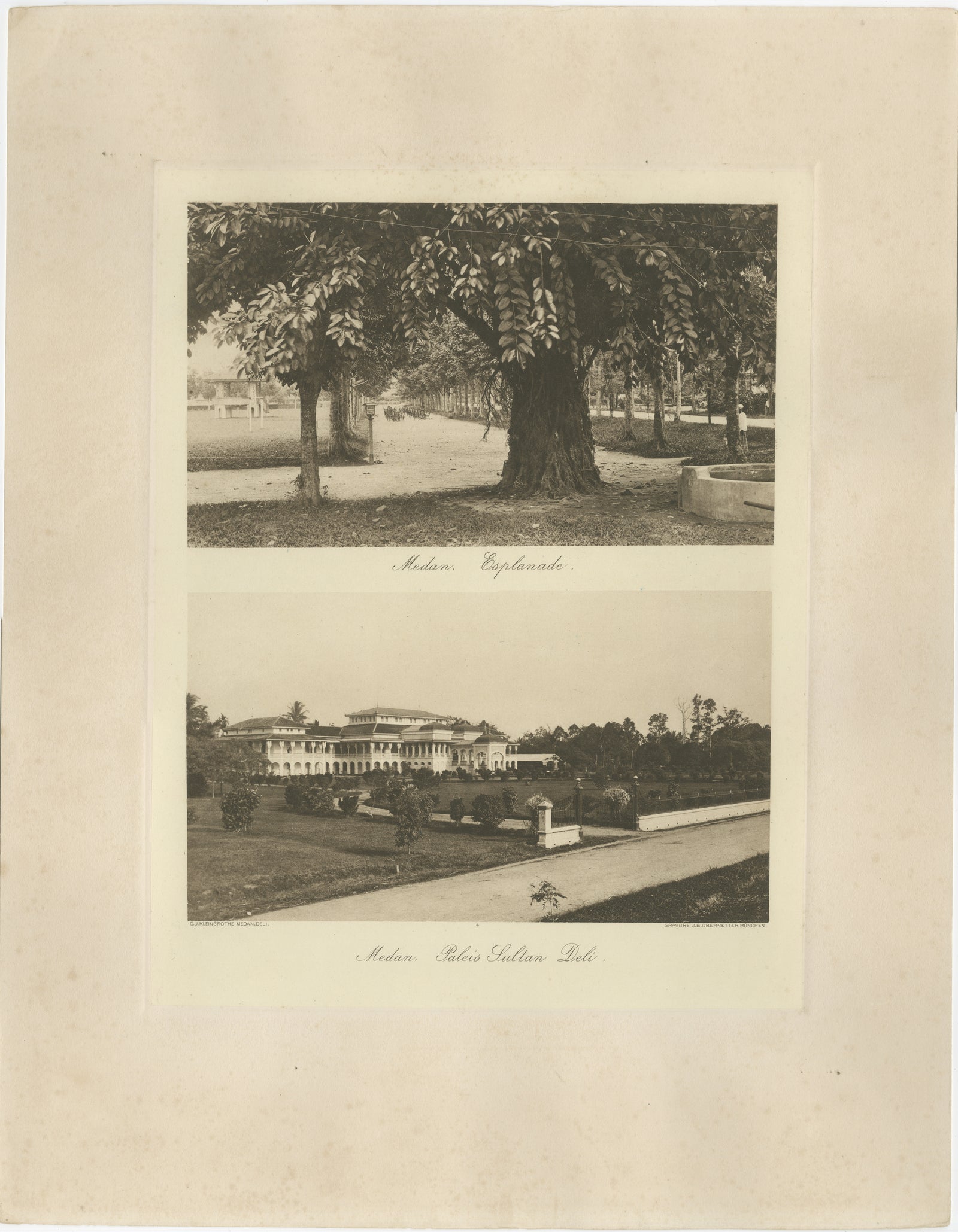 Sultan of Deli Palace and Esplanade, Medan, Sumatra, Dutch East Indies, c1910