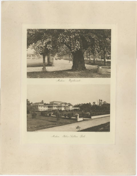 Sultan of Deli Palace and Esplanade, Medan, Sumatra, Dutch East Indies, c1910