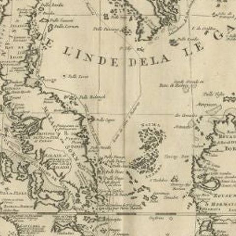 Antique Map of Southeast Asia by Chatelain, c.1732, close-up 2