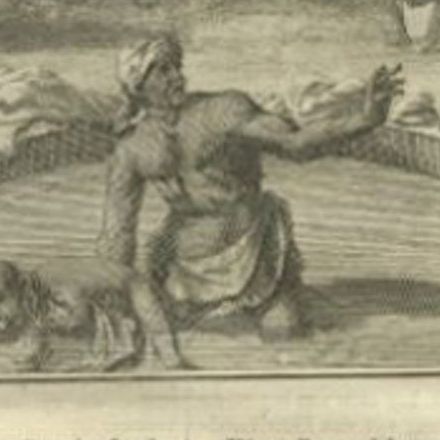 Antique Print of the King Murdering his Wife by Valentijn, 1726, close-up 1