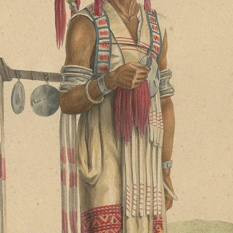 Antique Print with a Native of Timor ‘Indonesia’ by Temminck, circa 1840, close-up 2