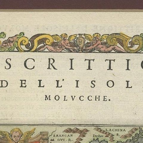 Antique Map of the Moluccas by Porcacchi, circa 1620, close-up 1