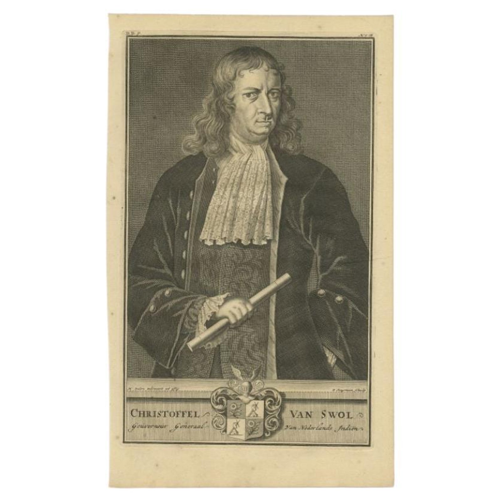 Old Portrait of Christoffel Van Swoll, Governor-General of the Dutch East Indies