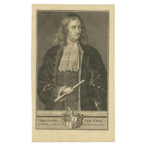 Old Portrait of Christoffel Van Swoll, Governor-General of the Dutch East Indies