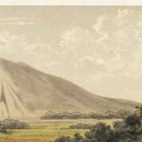 Antique Print of the Ciliwung River near Gunung Badak on Java, Indonesia, 1888, close-up 1