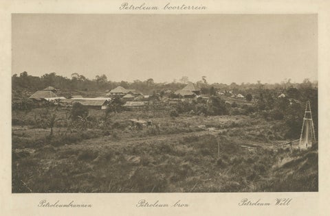 Petroleum Fields with Gas Flares, Aceh, C.J. Kleingrothe Photo c.1910, close-up 3