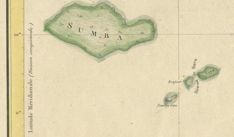 Antique Map of Flores, Timor and the Sunda Islands, French, c.1790, close-up 5