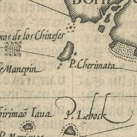Rare Small Map of Sumatra, Java, Borneo, Macassar, Madura, Bali, 1614, close-up 1