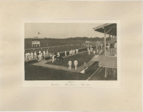 Medan Race-Course, Colonial Era Horse Racing Scene, Antique Photogravure c.1900, view 2