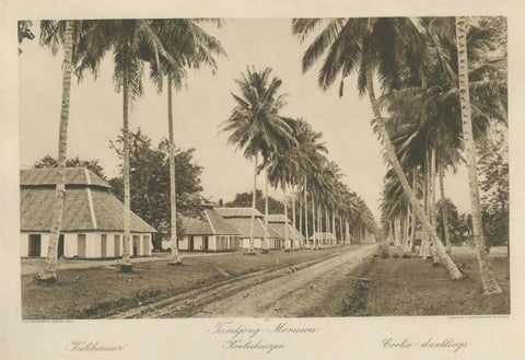 Coolie Dwellings, Tandjong-Morawa, Sumatra, Indonesia (Kleingrothe, c.1900), close-up 2