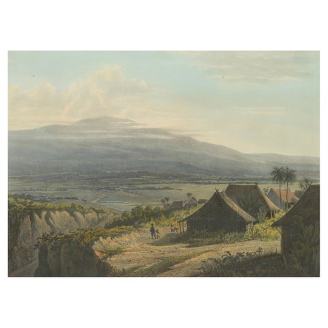 Highland Landscape in the Bantam Residency, Java Lithograph, Published 1872