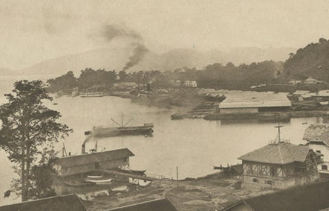 Sabang Port, Pulau Weh, Kleingrothe Dutch East Indies Coaling Photo c.1910, close-up 6