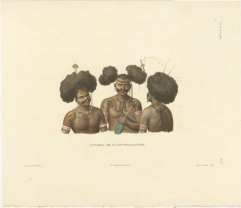 Antique Print of Natives of New Guinea, view 2