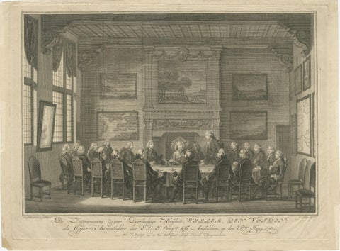 Meeting of the VOC Directors with Prince William V, Amsterdam 1768, view 2