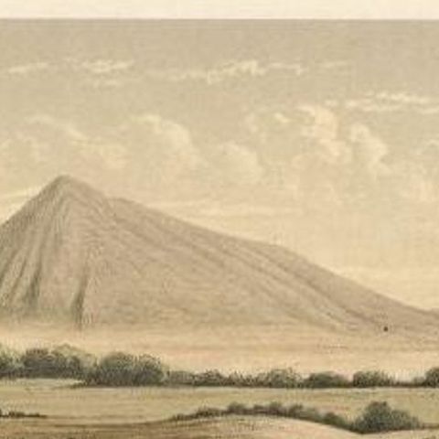 Antique Print of Mount Pangrango ‘Java’, Indonesia, 1888, close-up 1