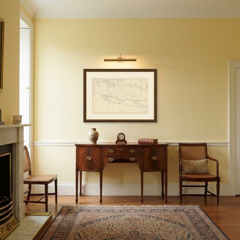 Large Chart of the island and sea of Java, Indonesia, shown framed in a room, true to size