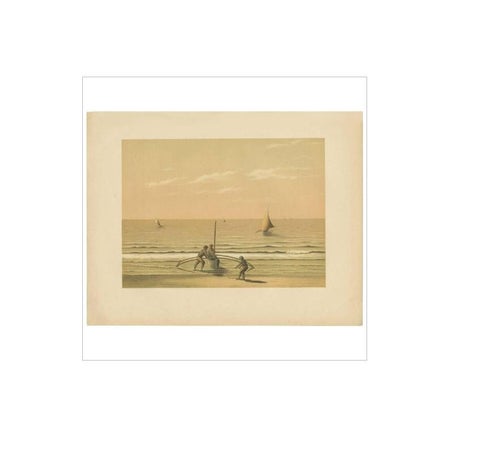 Antique Print of Local Vessels in the Sunda Strait in Indonesia, 1888, view 2