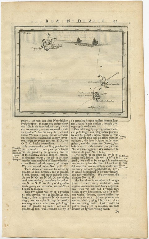 Antique Map of the Banda Islands and the Route of Abel Tasman, Indonesia, 1726, view 2