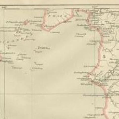 Antique Map of the Java Sea by Dornseiffen, 1900, close-up 1