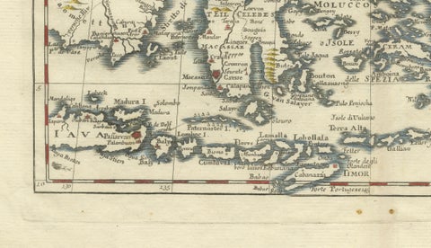 Antique Map Philippines, Moluccas, Celebes, Spice Islands, Tirion, c.1738, close-up 5