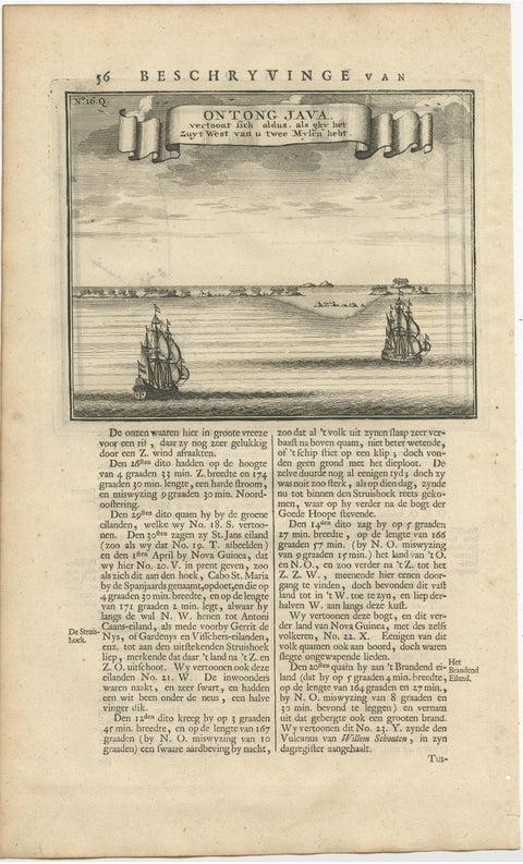 Antique Map of the Banda Islands and the Route of Abel Tasman, Indonesia, 1726, view 3