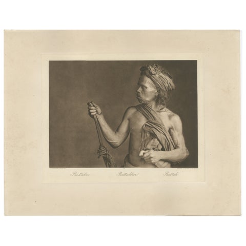 Batak Warrior Portrait, Sumatra, C J Kleingrothe, Dutch East Indies c1910