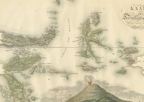 Antique Map of the Ternate Islands by Van den Bosch '1818', view 3