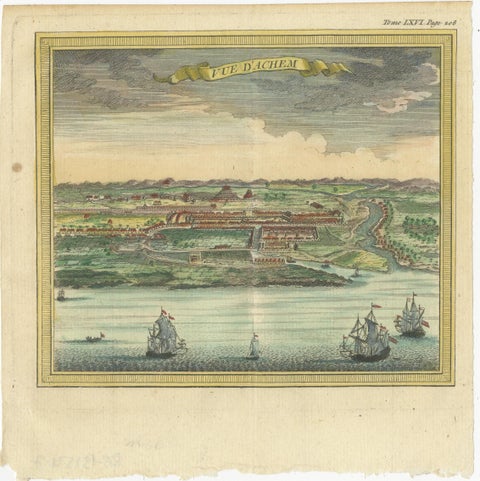 Antique Print with a View of Aceh, Sumatra in Indonesia, view 2