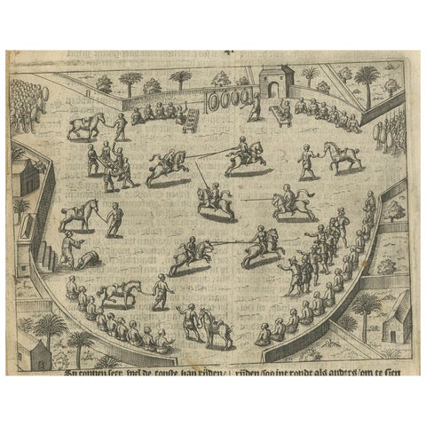 Earliest Depiction of Balinese Festival and Gamelan, Dutch Engraving c.1601