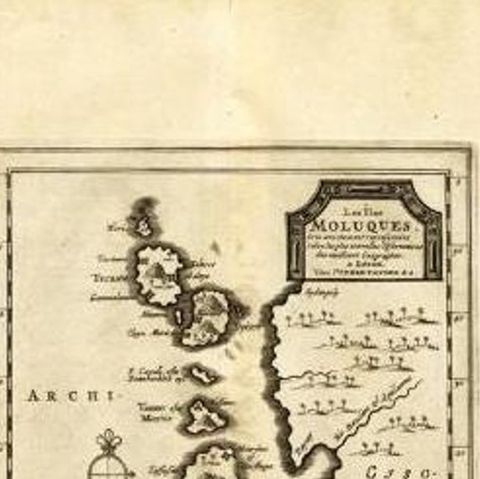 Antique Map of the Maluku Islands by Van der Aa, 1725, close-up 1