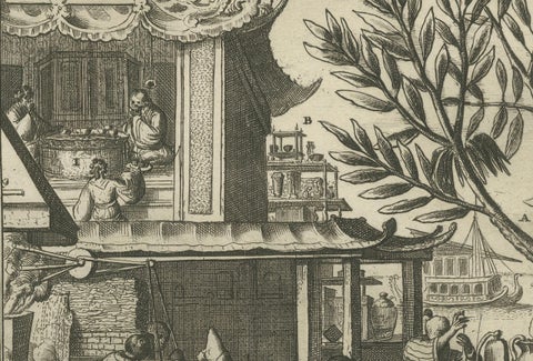 Global Harvests and Crafts: From the East Indies to Chinese Lacquerwork, c. 1708, close-up 3